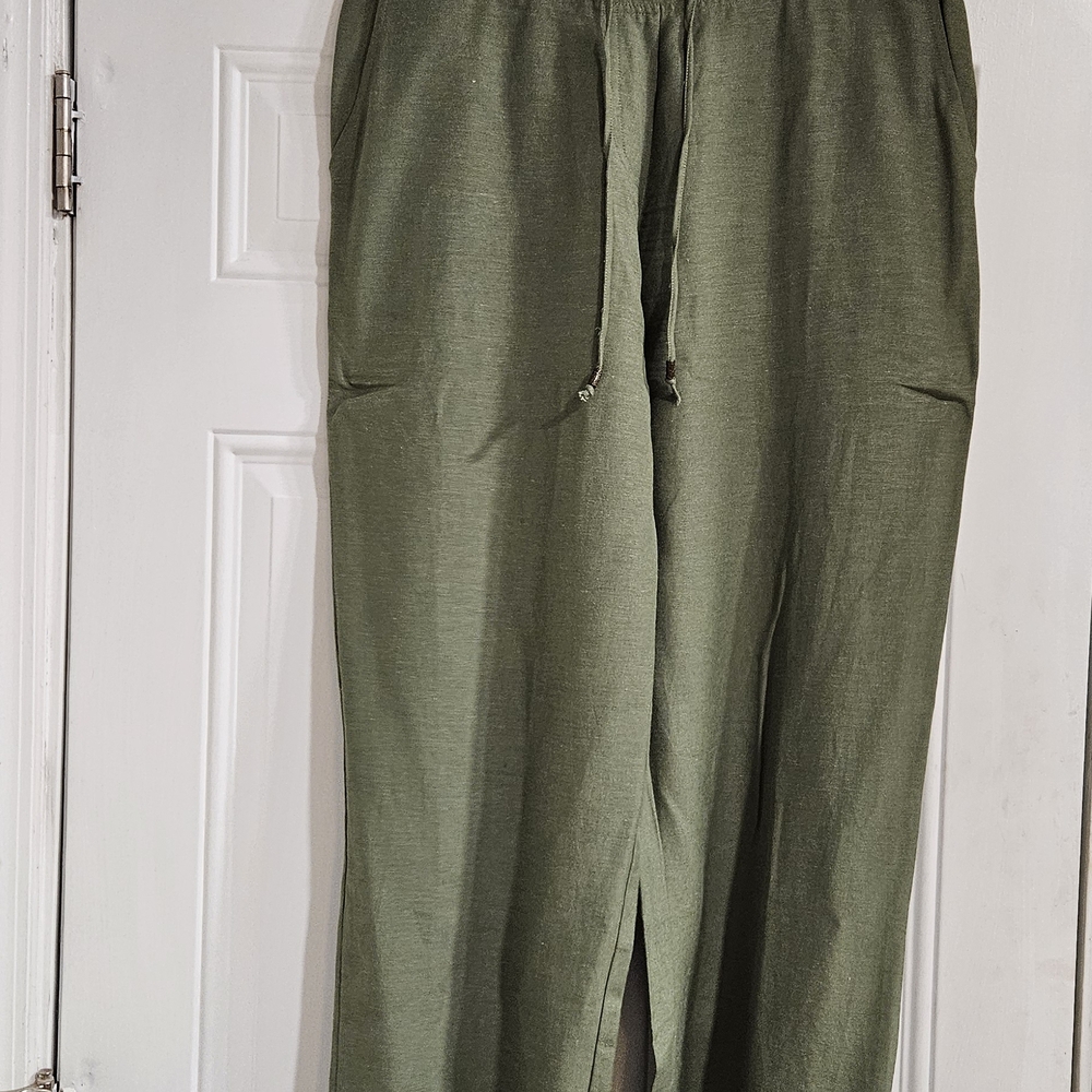 Bare Anthology Olive Wide Leg Pants